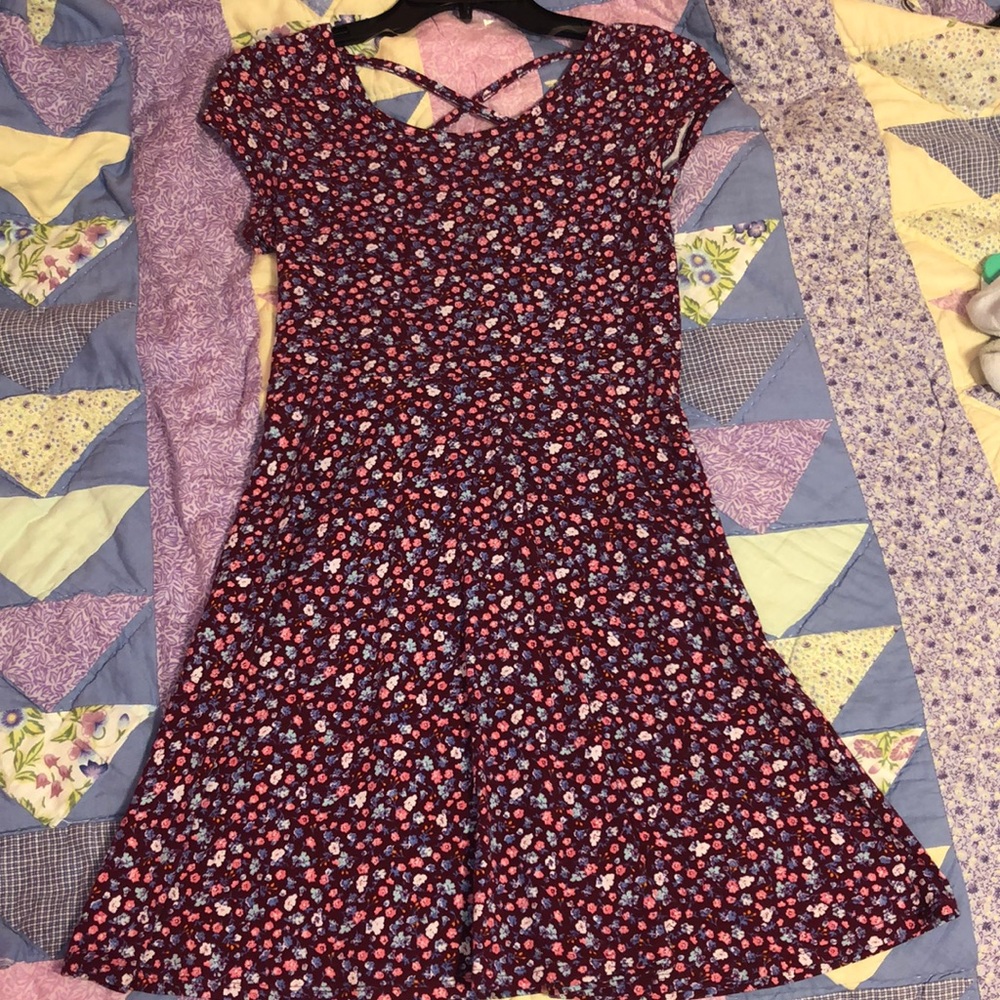 So Brand Capped Sleeve Floral Print dress